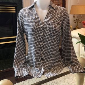 NWT Express Portfolio black&white patterned shirt